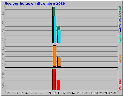 Uso por horas en diciembre 2016